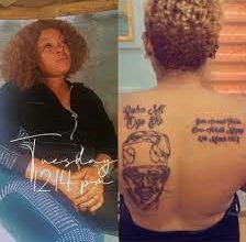 Photo of Husband divorces wife for tattooing Tinubu’s face on her back