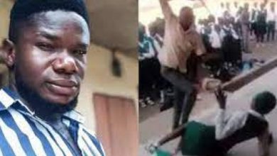 Photo of Student beats teacher to death for flogging his sister