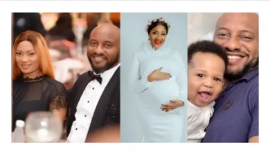 Photo of ‘May God judge you both’ – Yul Edochie’s wife reacts as husband shares photo of son from mistress