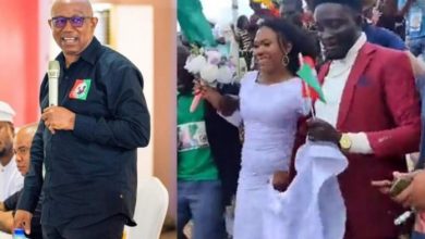 Photo of Peter Obi applauds newlyweds at Labour Party mega rally in Abuja