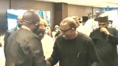 Photo of ‘My job is done’, Obasanjo declares as he gives up seat for Peter Obi at public event