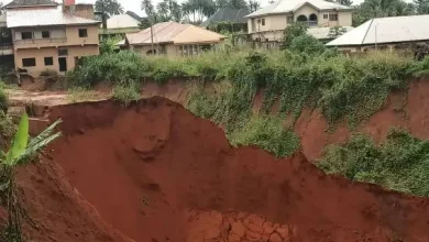 Photo of Gully erosion threatens Abia community, swallows 2-storey building