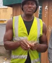 Photo of Nigerian weightlifting gold medallist turns voluntary Lagos road worker