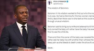 Photo of Obi’s supporters take Poju Oyemade to the cleaners over post on ‘wisdom of Solomon’ 