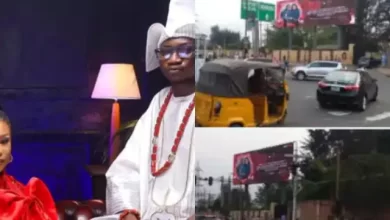 Photo of Nigerian lady pays for an entire billboard to wish husband ‘Happy Valentines Day’