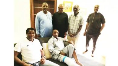 Photo of Obi visits injured ex-Super Eagles Tijiani Babangida in Abuja, says these players made the nation proud in their days