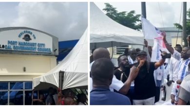 Photo of Rivers Crisis: Ijaw youths camp outside Port Harcourt LGA