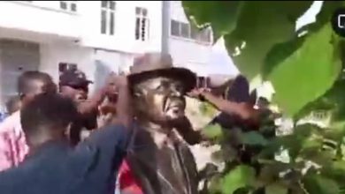 Photo of Ex-Gov Wike’s statue pulled down by angry youths in Rivers