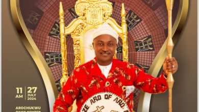 Photo of Abia community fixes July 27 to officially celebrate coronation of new monarch