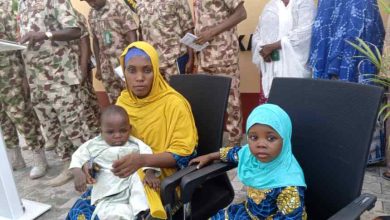 Photo of I was married to 8 terrorists in captivity – Pregnant Chibok girl with 2 kids