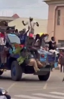 Photo of #EndBadGovernance: Rioters go haywire in Kaduna, mount armoured tank of security operatives