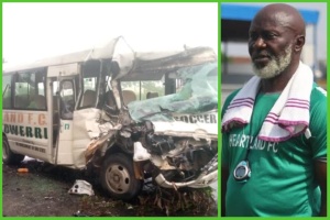 Photo of Heartland FC coach, Obi, dead, players injured in auto crash