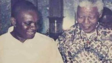 Photo of Mandela and I, By Orji Uzor Kalu