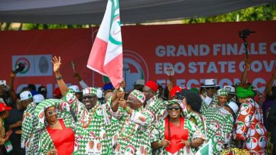 Photo of Edo Guber: Atiku, Damagum, NWC, 11 governors campaign for Ighodalo, PDP at grand finale rally