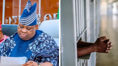 Photo of 8 days after Governor Adeleke’s pardon, ex-convict commits crime, returns to prison