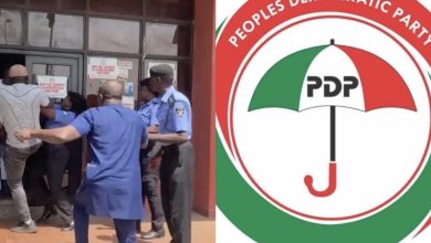 Photo of Tension, chaos at PDP BoT meeting as Ude-Okoye attacked, forced out