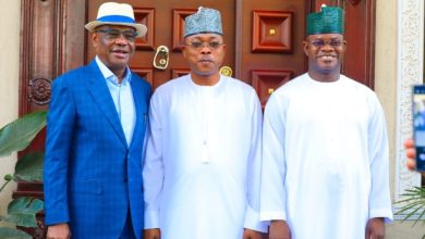 Photo of Embattled Yahaya Bello, Usman Ododo visit Wike in Abuja