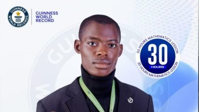 Photo of Nigerian varsity student sets new global record in Mathematics
