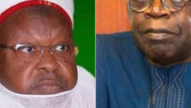 Photo of Tension as Emir’s bodyguards smash glass door at wedding attended by Tinubu