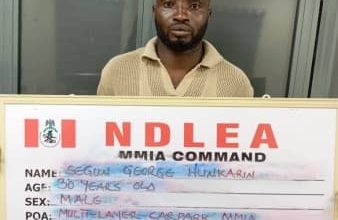 Photo of Ex-International footballer, four others nabbed over 22.6kg cocaine