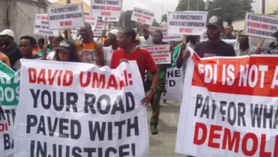 Photo of Lagos-Calabar Coastal Highway: Protesters storm Lagos High Court, demand restitution for demolition victims