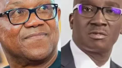 Photo of Peter Obi and a buffoon called Monday Okpebholo, By Ugo Onuoha