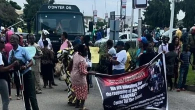 Photo of Blind persons protest locks down Lagos airport, blocks roads  