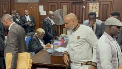 Photo of Treason Trial: Nnamdi Kanu’s Global Defence group faults FG in delayed trial, says IPOB leader not responsible for it 