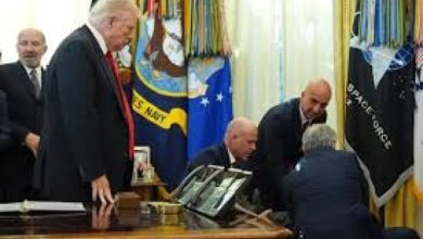 Photo of Shocking moment when White House guest faints besides Trump