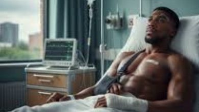 Photo of Anthony Joshua speaks from hospital bed