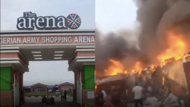 Photo of Traders panic as fire outbreak guts another popular Lagos market