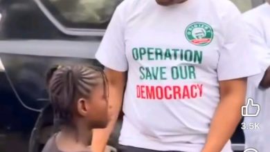 Photo of ‘Thank you for fighting for us’: Girlchild to Obi at the protest ground